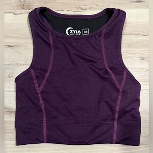 Zyia Girls Plum Knit Crop Top, XS